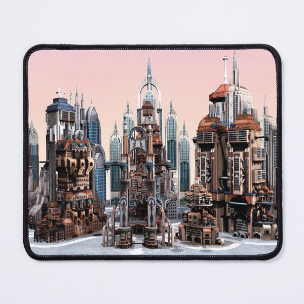 Item preview, Futuristic Fantasy City Sci Fi Skyline Art designed and sold by Vac1.