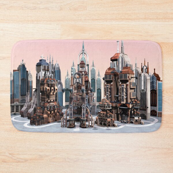 Item preview, Futuristic Fantasy City Sci Fi Skyline Art designed and sold by Vac1.
