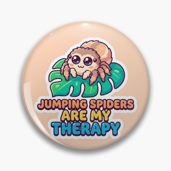 Item preview, Jumping Spiders Are My Therapy — Cute Kawaii Arachnid designed and sold by quackynaut.