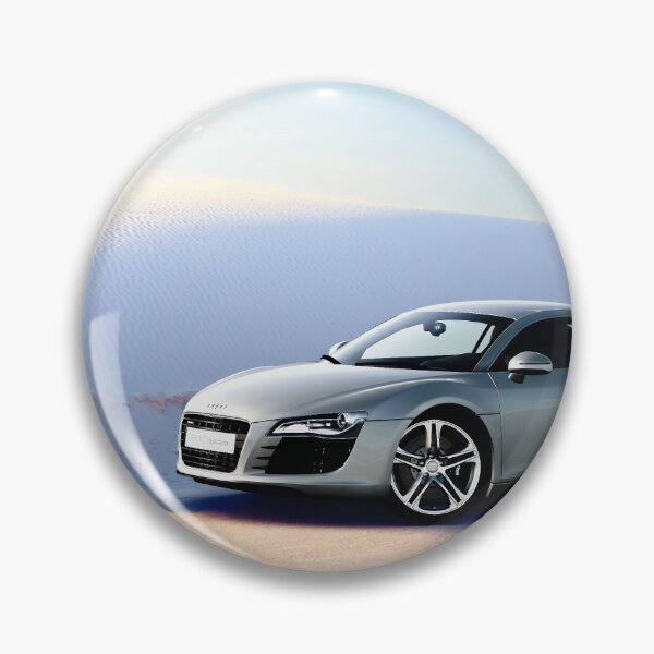 Item preview, Audi R8 4.2 Coupe Silver Supercar in White Desert designed and sold by 1001T-Shirt.