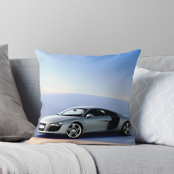 Item preview, Audi R8 4.2 Coupe Silver Supercar in White Desert designed and sold by 1001T-Shirt.