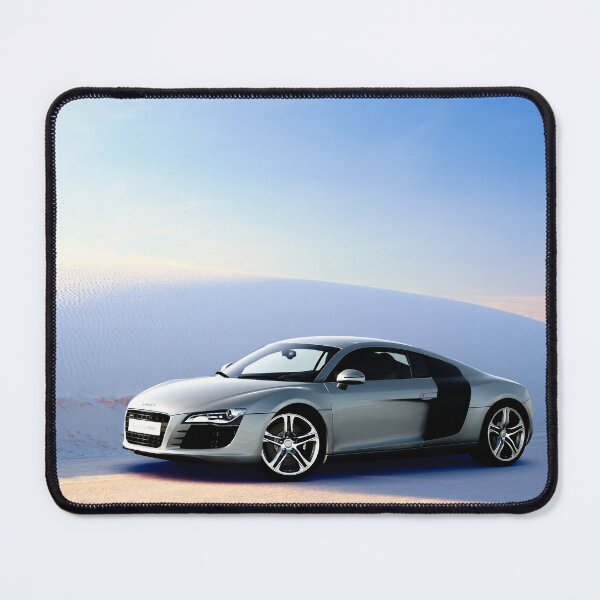 Item preview, Audi R8 4.2 Coupe Silver Supercar in White Desert designed and sold by 1001T-Shirt.