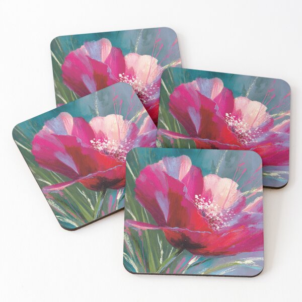 Item preview, Textured Acrylic Red Poppy Blossom Painting designed and sold by Paolo-Bandal.