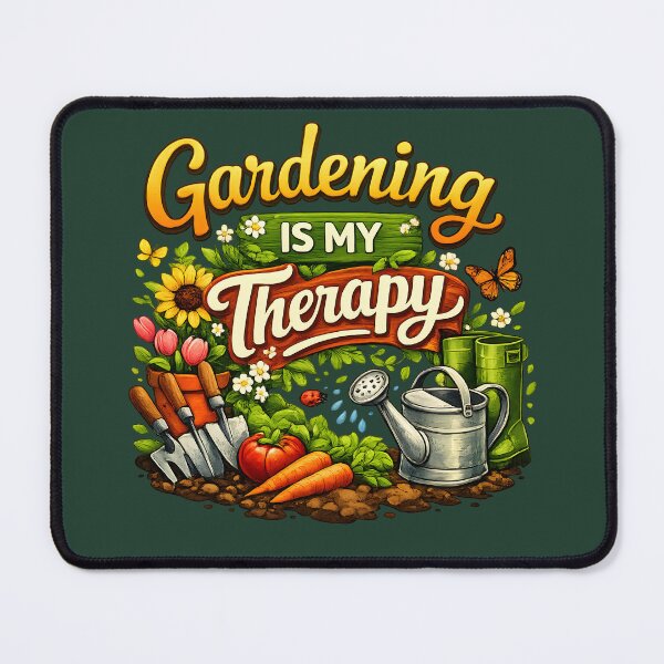 Item preview, Gardening Is My Therapy – Cozy Garden Lover Illustration designed and sold by blankTeeShirt.
