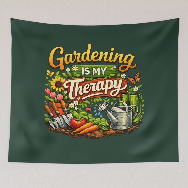 Item preview, Gardening Is My Therapy – Cozy Garden Lover Illustration designed and sold by blankTeeShirt.