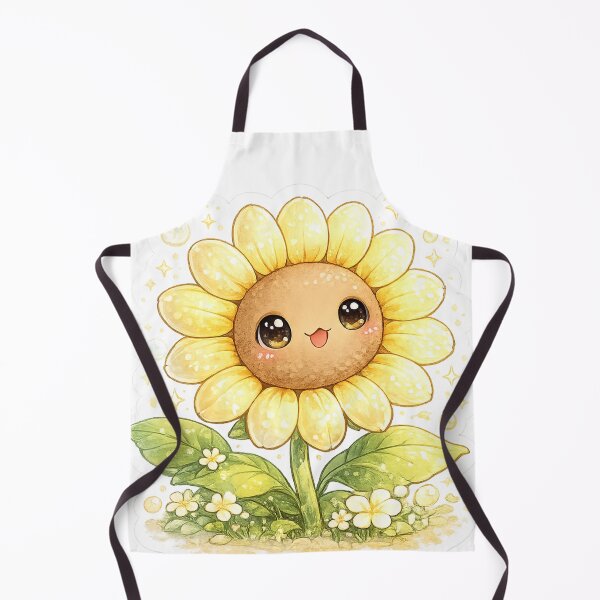 Artikelvorschau, Lächelnde Sonnenblume – Niedlicher Kawaii-Naturaufkleber entworfen und verkauft von SaphireArt.