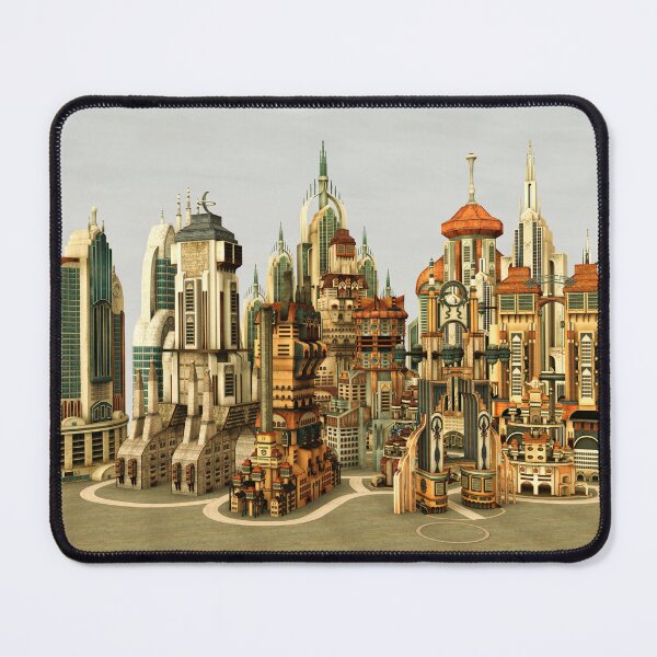 Item preview, Futuristic Fantasy City Sci Fi Skyline Art designed and sold by Vac1.