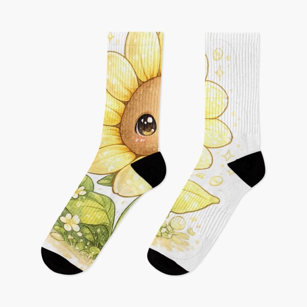 Item preview, Smiling Sunflower – Cute Kawaii Nature Sticker designed and sold by SaphireArt.