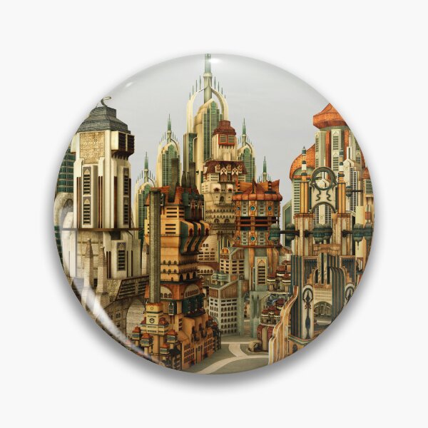 Item preview, Futuristic Fantasy City Sci Fi Skyline Art designed and sold by Vac1.