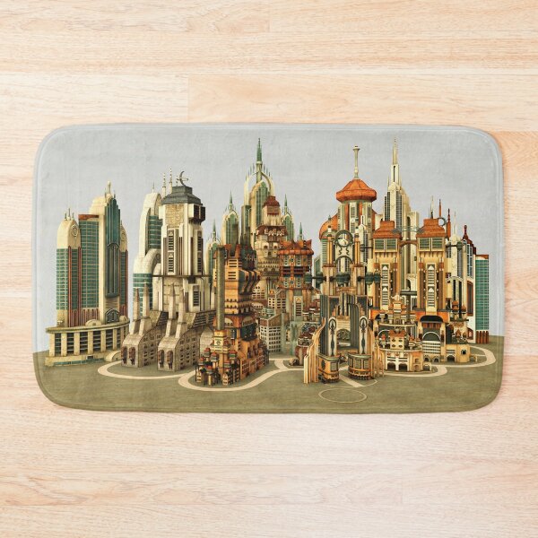 Item preview, Futuristic Fantasy City Sci Fi Skyline Art designed and sold by Vac1.