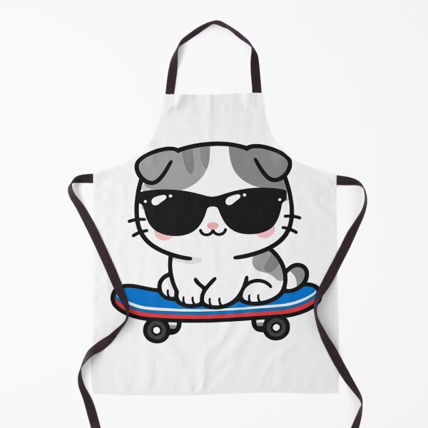 Item preview, Cool Skateboarding Cat with Sunglasses Cute Kawaii Scottish Fold Kitten designed and sold by Owcomm.