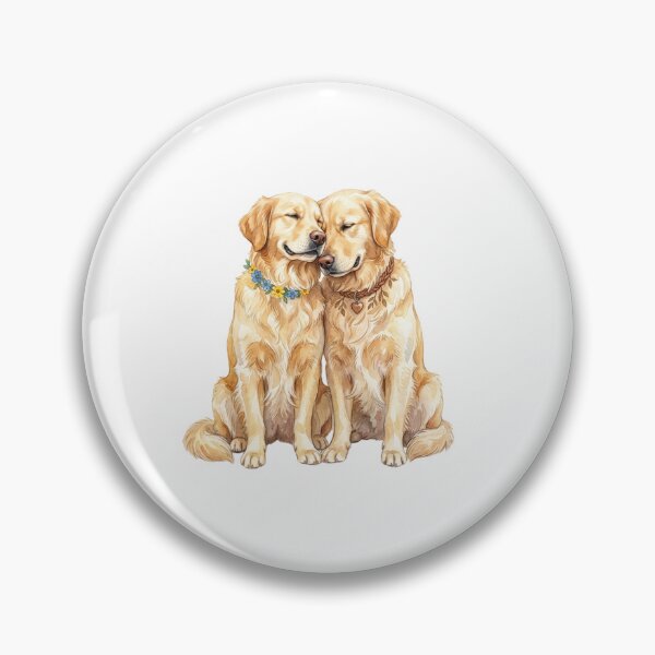Item preview,  Two Golden Retriever Couple Love designed and sold by SOUFIANE1991.