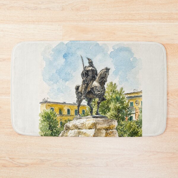 Item preview, Tiranë Albania Skenderbe |Watercolour Art designed and sold by FarieArt.