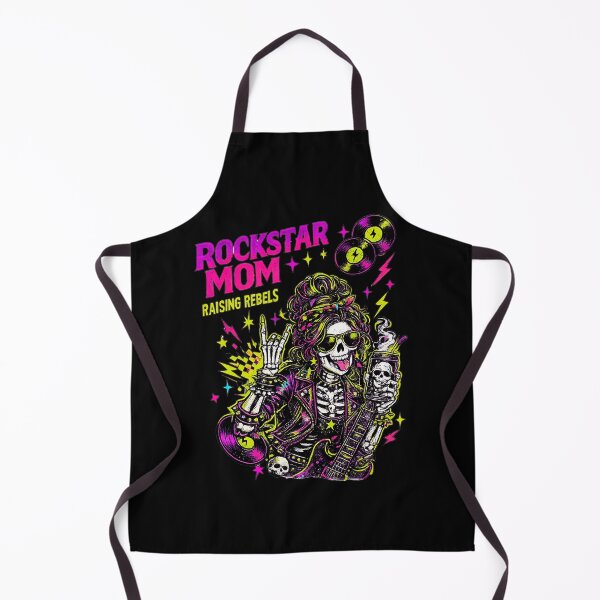 Item preview, Rockstar Mom Raising Rebels Skeleton Rock Guitar Vintage T-Shirt Design designed and sold by Teetreasure2.