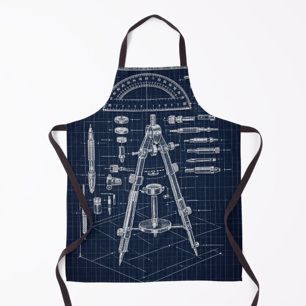 Item preview,  Architect Drafting Tools Blueprint - Engineering Schematic Art designed and sold by The Blueprint Archive.