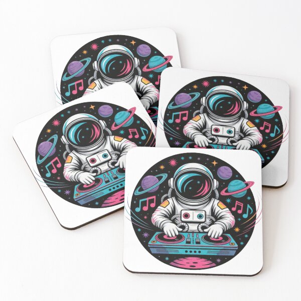 Item preview, Neon Galaxy DJ – Spaceman Turntable Rave Design designed and sold by Johnny Holiday.