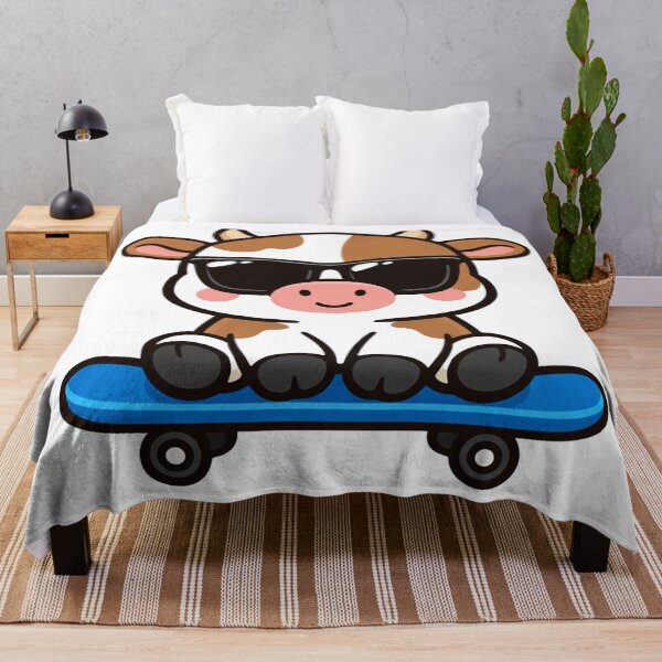 Item preview, Cool Skateboarding Cow With Sunglasses Cute Cartoon Animal designed and sold by Owcomm.