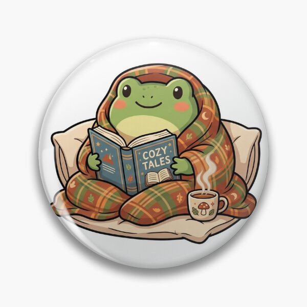 Item preview, Cozy Reading Frog – Blanket, Book & Tea Mug Cute Cartoon Aesthetic designed and sold by ArtsyExplorer.