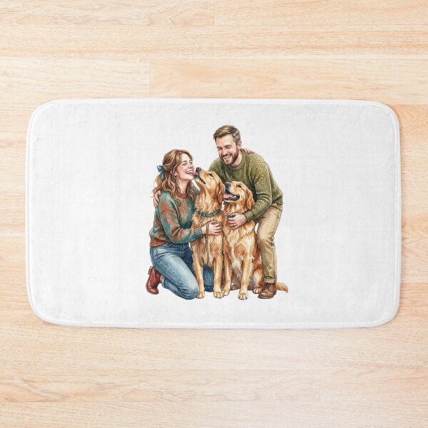 Item preview, Family Two Golden Retriever Couple Love  designed and sold by SOUFIANE1991.