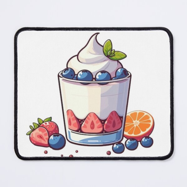 Item preview, Minimal Kawaii Dessert Cup with Berries designed and sold by EchoWave11.
