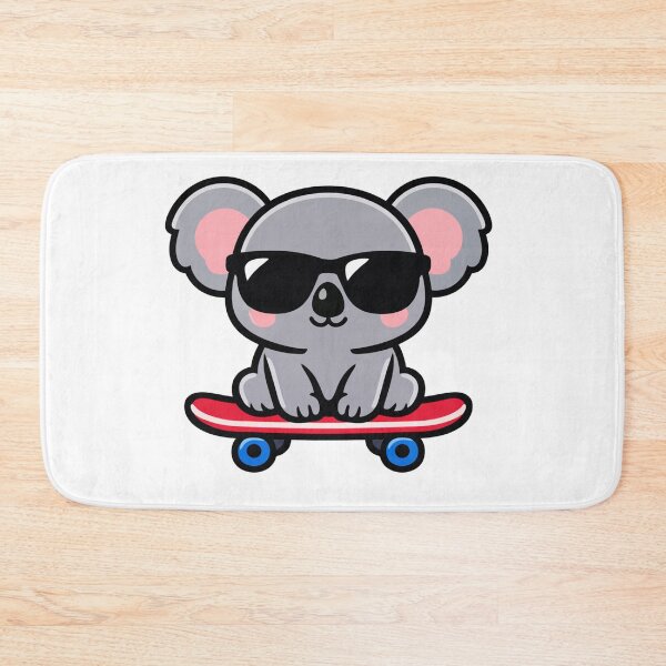 Item preview, Cool Koala on Skateboard Wearing Sunglasses Cute Animal Cartoon designed and sold by Owcomm.
