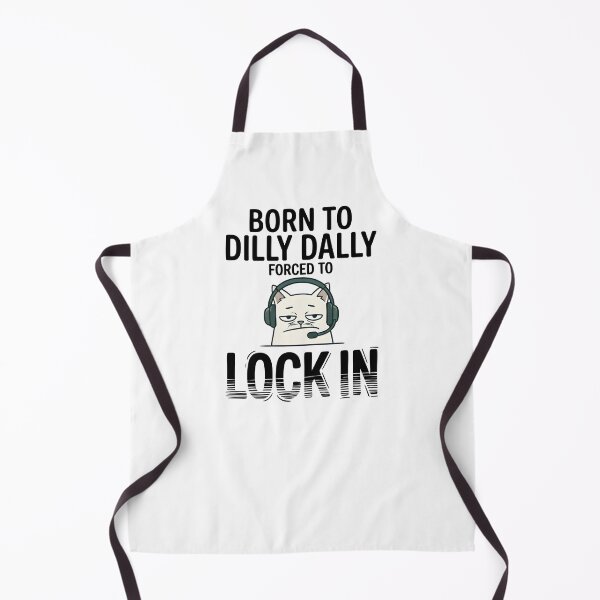 Item preview, Born To Dilly Dally Forced To Lock In Cat Meme | Funny Brainrot Internet Humor designed and sold by ZyziowskyArt.