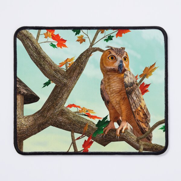 Item preview, Autumn Owl Maple Tree Wildlife Art designed and sold by Vac1.
