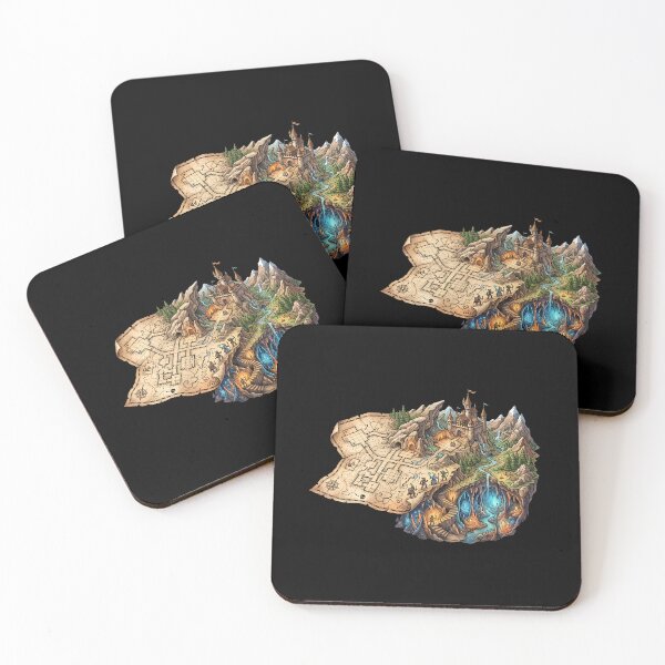 Item preview, Fantasy Dungeon Map Castle Adventure RPG Art designed and sold by Fenay Designs.