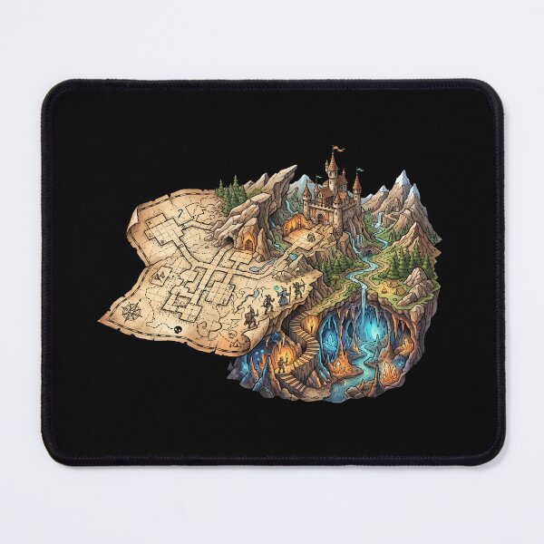 Item preview, Fantasy Dungeon Map Castle Adventure RPG Art designed and sold by Fenay Designs.