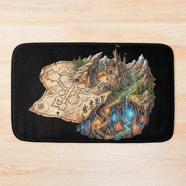 Item preview, Fantasy Dungeon Map Castle Adventure RPG Art designed and sold by Fenay Designs.