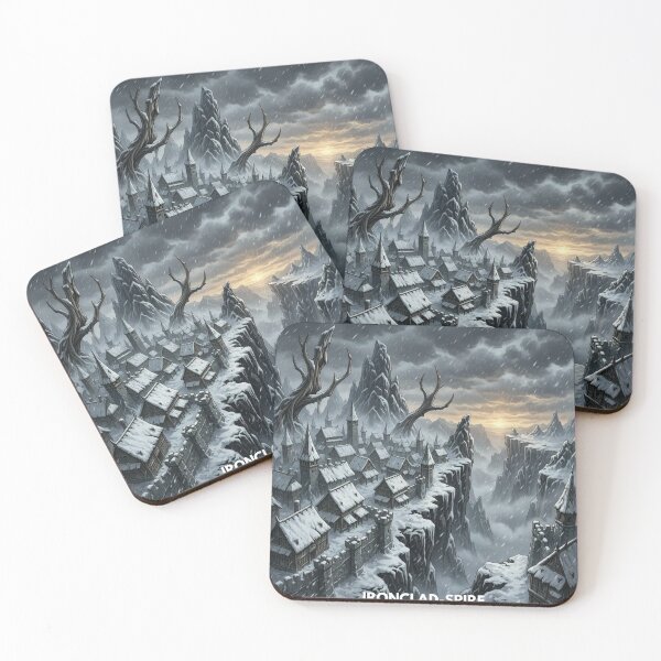 Item preview, Winter Fantasy Mountain Citadel Art designed and sold by Ironclad SPIRE.