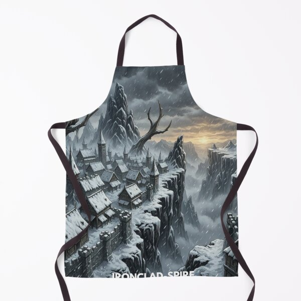 Item preview, Winter Fantasy Mountain Citadel Art designed and sold by Ironclad SPIRE.