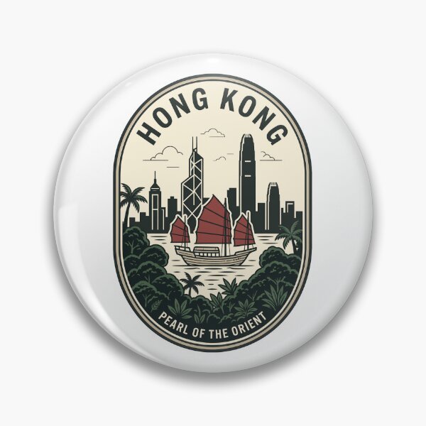 Item preview, Vintage Hong Kong Pearl of the Orient Skyline designed and sold by k3rstman1.