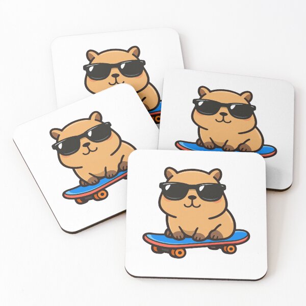 Item preview, Cool Capybara Skateboarding With Sunglasses Cute Animal Lover designed and sold by Owcomm.