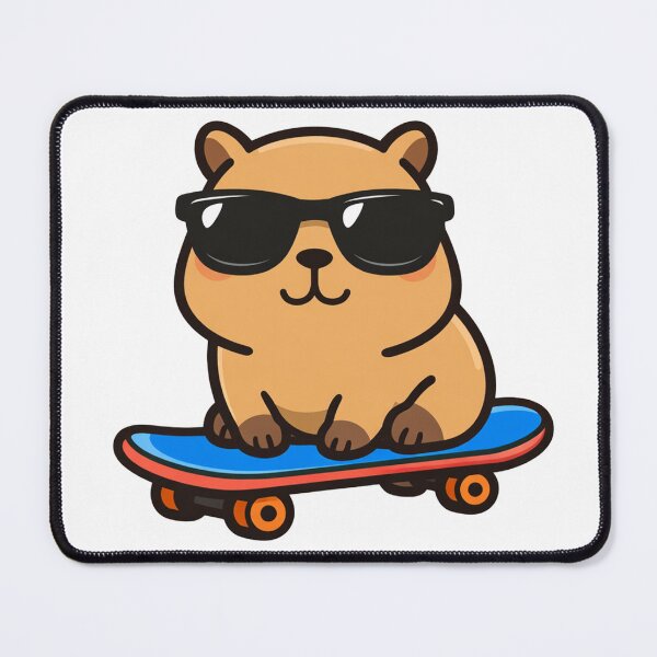 Item preview, Cool Capybara Skateboarding With Sunglasses Cute Animal Lover designed and sold by Owcomm.