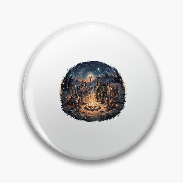 Item preview, RPG Adventuring Party Campfire Fantasy Scene designed and sold by Fenay Designs.