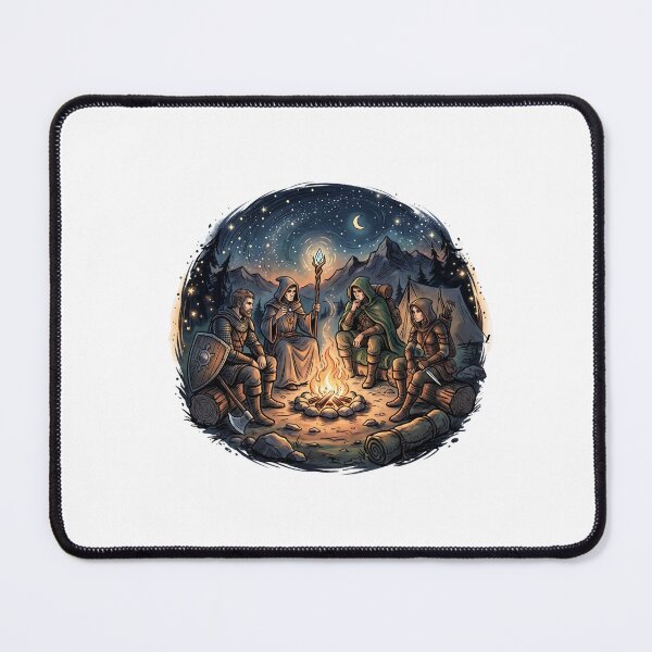 Item preview, RPG Adventuring Party Campfire Fantasy Scene designed and sold by Fenay Designs.