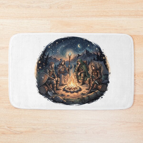 Item preview, RPG Adventuring Party Campfire Fantasy Scene designed and sold by Fenay Designs.