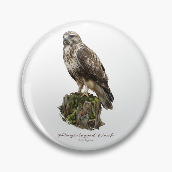 Item preview, Rough-legged Hawk on Mossy Stump designed and sold by Takeda-art.