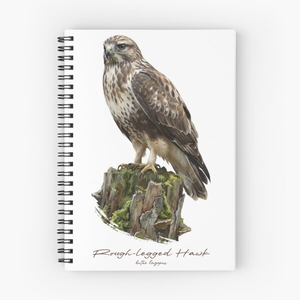 Item preview, Rough-legged Hawk on Mossy Stump designed and sold by Takeda-art.