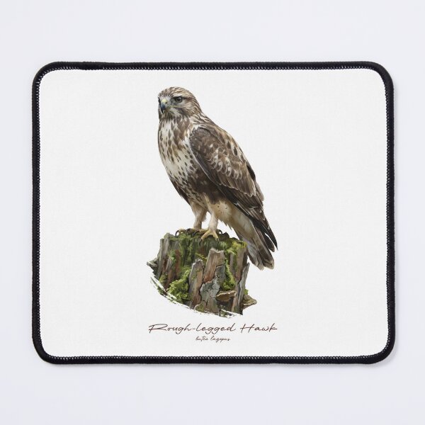Item preview, Rough-legged Hawk on Mossy Stump designed and sold by Takeda-art.