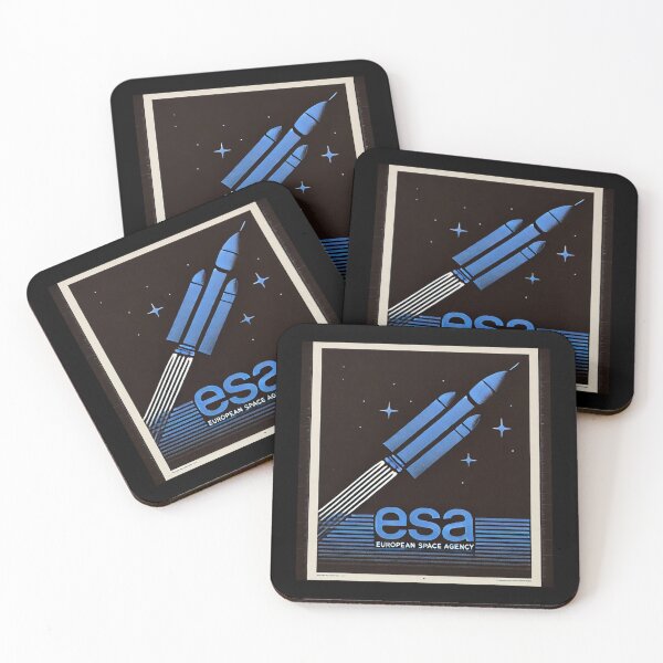 Item preview, European Space Agency Inspired Retro Space Exploration Emblem Design designed and sold by TEEJAMBOREE.