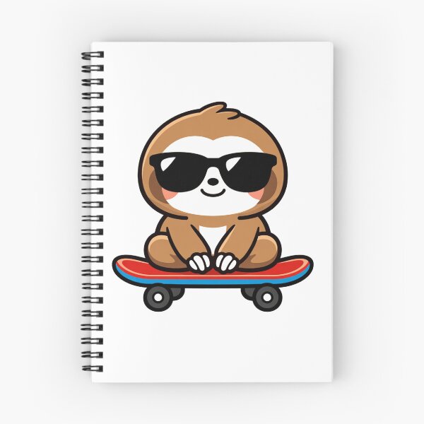 Item preview, Cool Sloth Riding Skateboard Wearing Sunglasses Cute Cartoon Animal designed and sold by Owcomm.