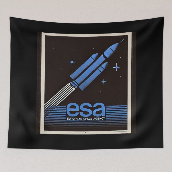 Item preview, European Space Agency Inspired Retro Space Exploration Emblem Design designed and sold by TEEJAMBOREE.