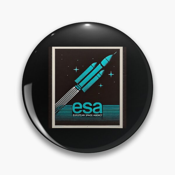 Item preview, European Space Agency Inspired Retro Space Exploration Emblem Design designed and sold by TEEJAMBOREE.