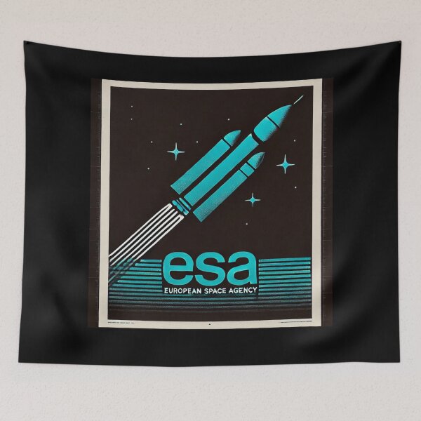 Item preview, European Space Agency Inspired Retro Space Exploration Emblem Design designed and sold by TEEJAMBOREE.