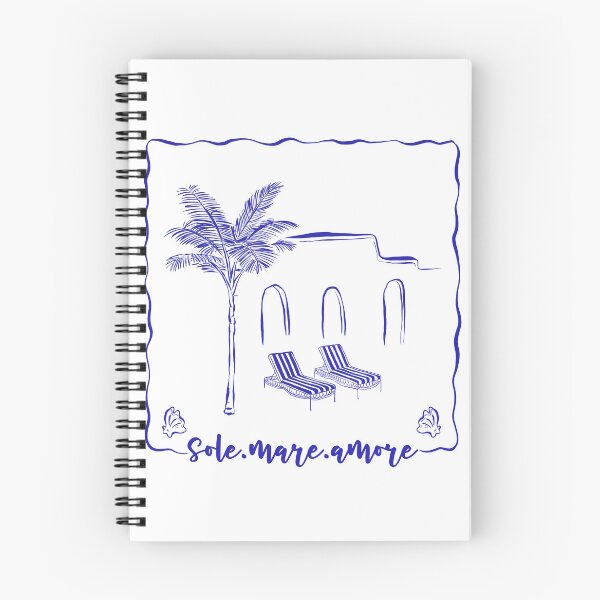 Item preview, Sole Mare Amore Italian Summer Coastal Blue Line Art designed and sold by art-injoy.