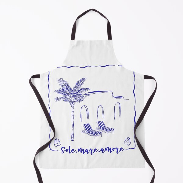 Item preview, Sole Mare Amore Italian Summer Coastal Blue Line Art designed and sold by art-injoy.