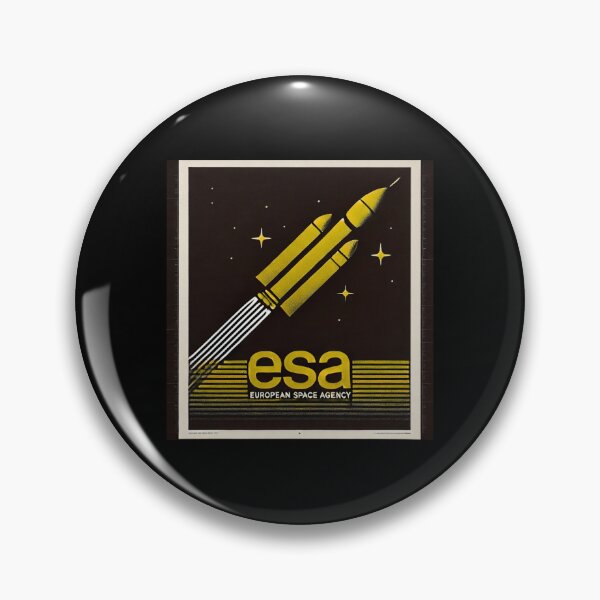Item preview, European Space Agency Inspired Retro Space Exploration Emblem Design designed and sold by TEEJAMBOREE.