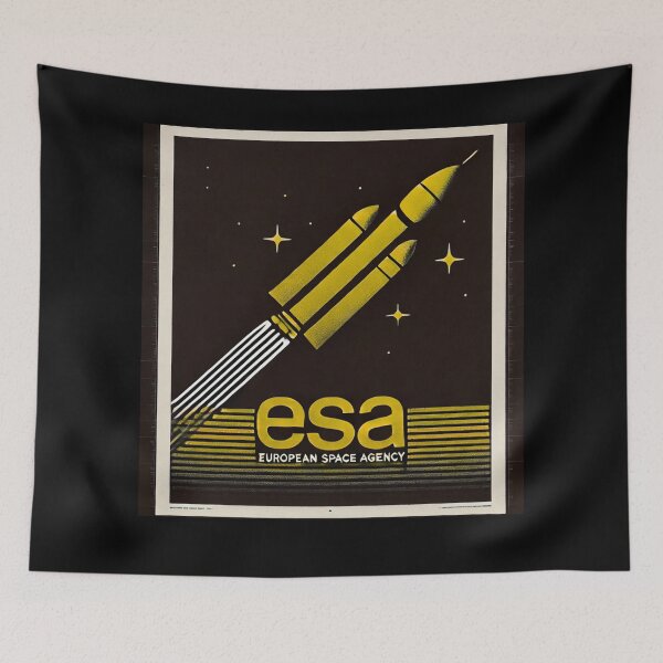 Item preview, European Space Agency Inspired Retro Space Exploration Emblem Design designed and sold by TEEJAMBOREE.